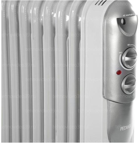 Масляный радиатор ОМПТ-9НЧ Ресанта (67/3/14, белый/серебристый купить по низкой цене в интернет-магазине ТехноВидео