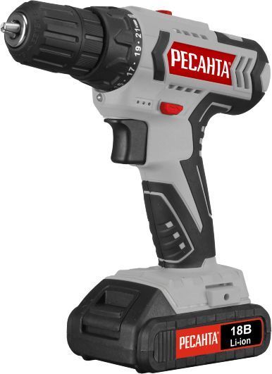 Дрель-шуруповерт аккумуляторная Ресанта ДА-18-2ЛК (75/14/5)