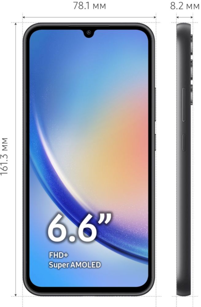 Смартфон Samsung Galaxy A34 5G 8/256GB Graphite (SM-A346EZKECAU)