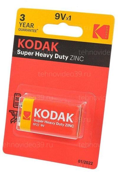 Батарейки Kodak 6F22-1BL SUPER HEAVY DUTY zink по 1шт купить по низкой цене в интернет-магазине ТехноВидео