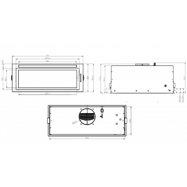 Вытяжка Elica LANE BL MAT/A/72