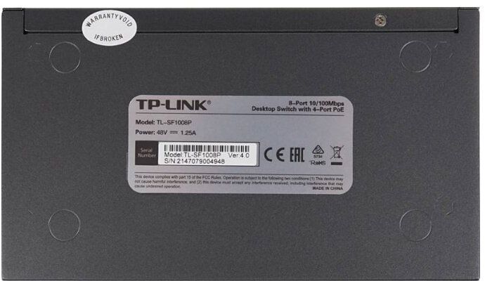 Коммутатор TP-Link TL-SF1008P 8-port 10/100M + PoE