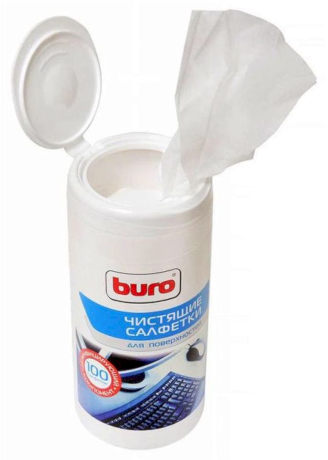 Чистящие салфетки Buro BU-Asurface для поверхностей туба 100шт влажных