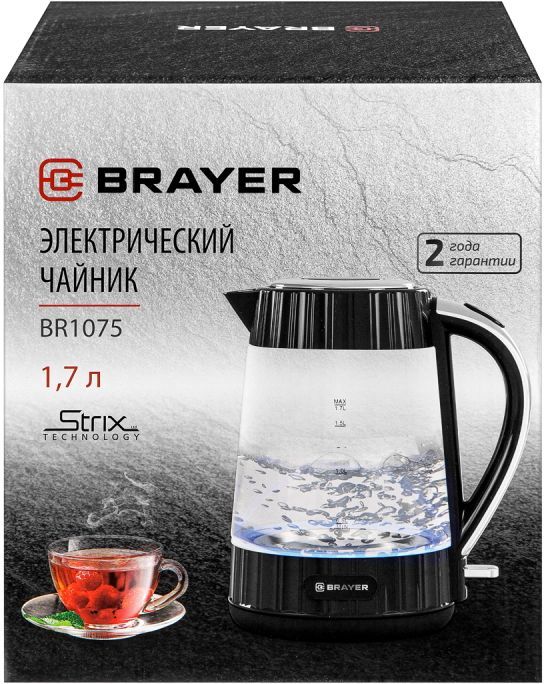 Электрический чайник Brayer BR1075 стекло