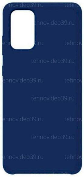 Чехол-накладка для Samsung Galaxy M51, силикон/бархат, тёмно-синий купить по низкой цене в интернет-магазине ТехноВидео