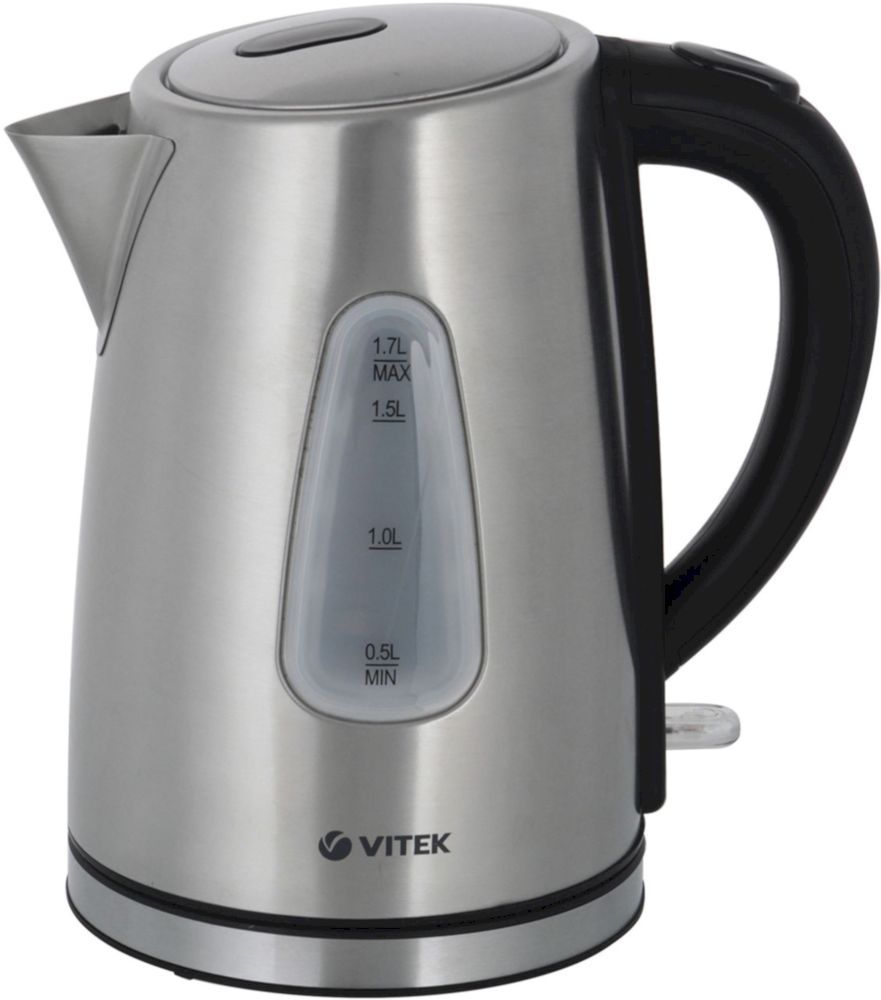 Электрический чайник Vitek VT-7007 серебристый/черный 