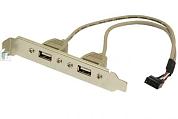 Планка Gembird 2x USB на заднюю панель системного блока с 2x USB2.0. Подключение к штырьковым разъем купить по низкой цене в интернет-магазине ТехноВидео