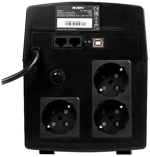 Источник бесперебойного пистания Sven Pro 1000 (1000 1000VA/720Вт)