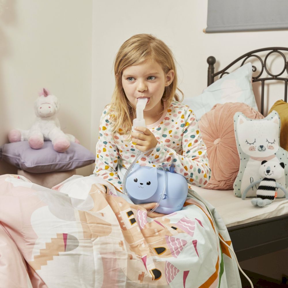 Ингалятор компрессорный Omron Neko Kat (KRU) детский (голубой)