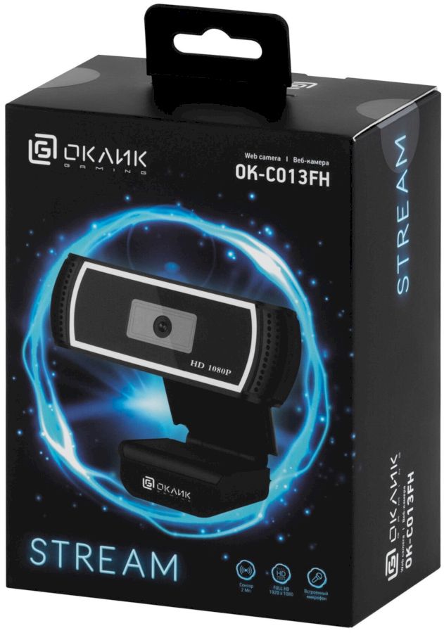 Веб-камера Оклик OK-C013FH черный 2Mpix (1920x1080) USB2.0 с микрофоном