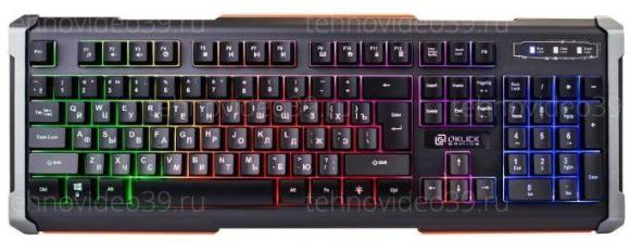 Клавиатура Оклик 717G Black Death черный USB Multimedia for gamer LED купить по низкой цене в интернет-магазине ТехноВидео