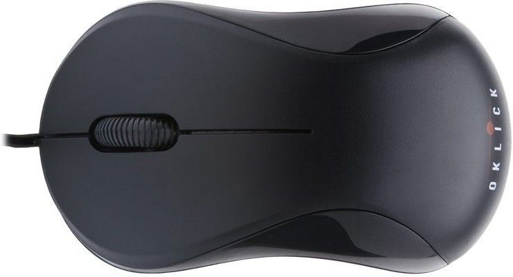 Мышь Оклик 115S черный оптическая (1200dpi) USB для ноутбука (2but)