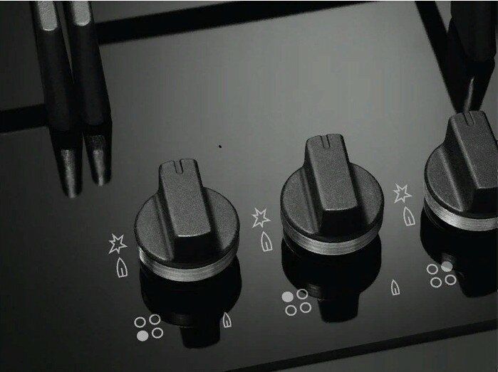 Газовая варочная поверхность AEG HKB 64420NB закаленное стекло черный