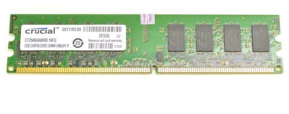 Модуль памяти Crucial DDR2-800 (PC2-6400) 2GB '' CL-6 (CT25664AA800) купить по низкой цене в интернет-магазине ТехноВидео