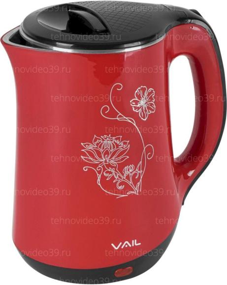 Электрический чайник VAIL VL-5551 красный купить по низкой цене в интернет-магазине ТехноВидео