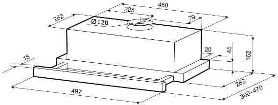 Вытяжка телескопическая Krona KAMILLA T 500 BLACK (КА-00007313)