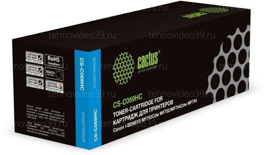 Картридж лазерный Cactus CS-C069HC 069H голубой купить по низкой цене в интернет-магазине ТехноВидео