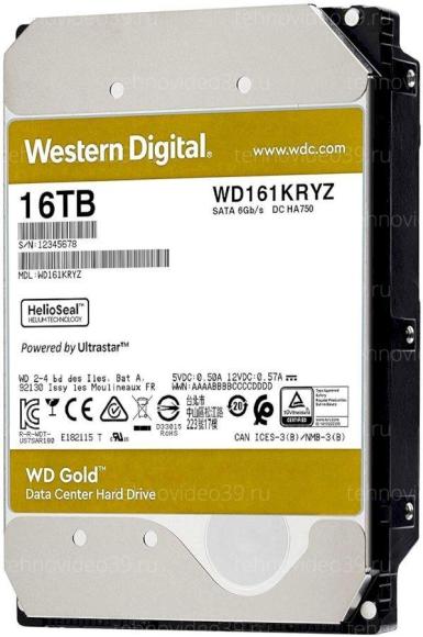 Жесткий диск 16TB Western Digital GOLD WD161KRYZ купить по низкой цене в интернет-магазине ТехноВидео