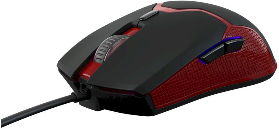 Мышь Оклик GMNG 709GM черный/красный оптическая (3200dpi) USB (6but)
