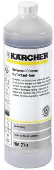 Универсальное чистящее средство Karcher RM 770, 1л (62954890) без содержания ПАВ купить по низкой цене в интернет-магазине ТехноВидео
