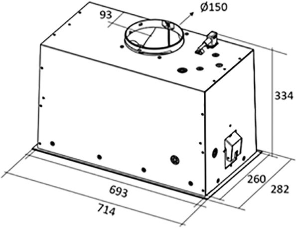 Вытяжка полновстраиваемая Elica LANE IX/A/72 (PRF0157377)