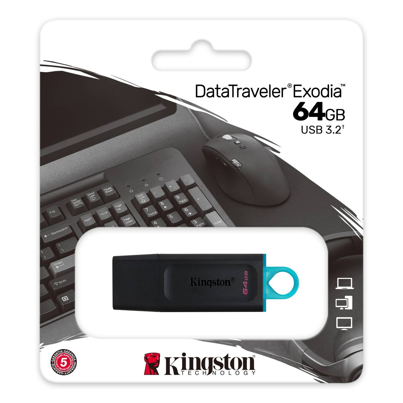 Память USB3.0 Flash Drive 64Gb Kingston DataTraveler Exodia (DTX/64GB)