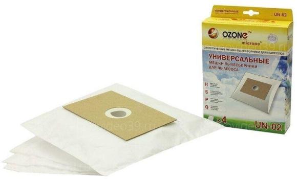 Пылесборник Ozone micron UN-02 универсальный синтетический 4шт. купить по низкой цене в интернет-магазине ТехноВидео