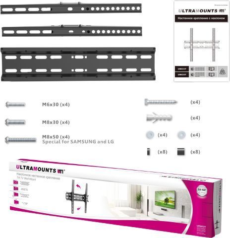 Кронштейн для телевизора Ultramounts UM 833T Черный