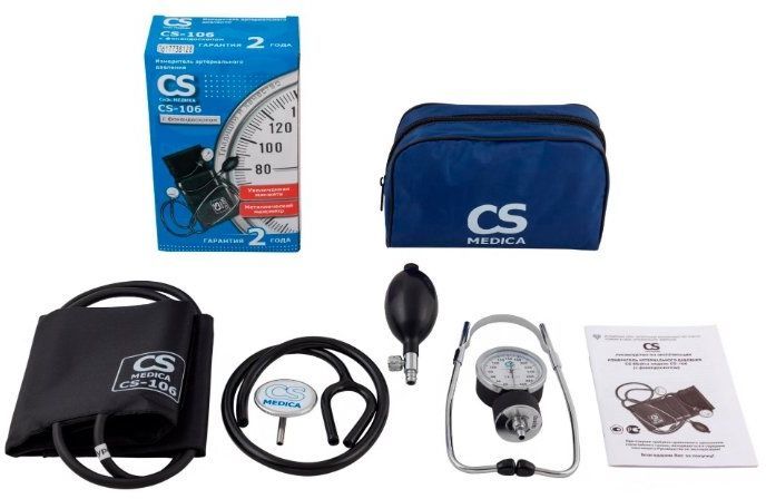 Измеритель артериального давления CS Medica CS-106 механический (в комплекте с фонендоскопом)