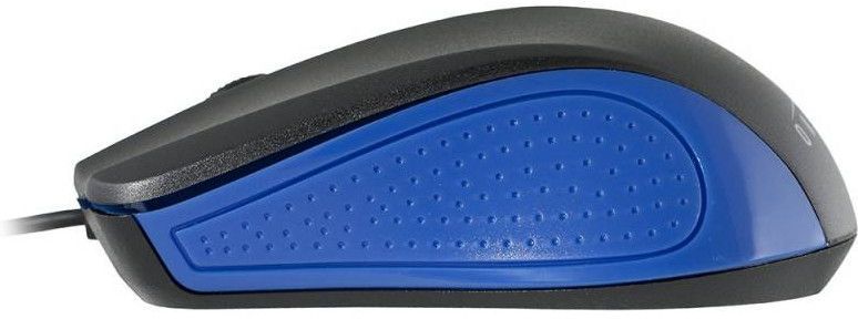 Мышь Оклик 225M черный/синий оптическая (1200dpi) USB (2but)