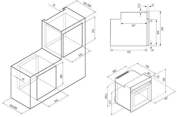 Духовой шкаф Krona RITUS 45 WH (КА-00005767)