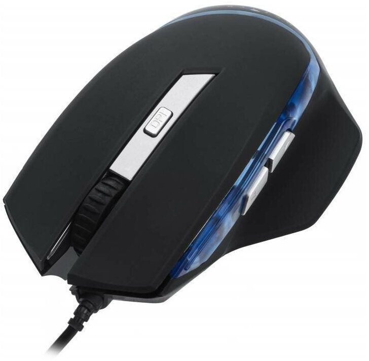 Мышь Оклик 715G черный/серебристый оптическая (3200dpi) USB (6but)