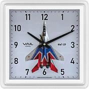 Часы настенные VAIL VL-К1733/1 квадратные, белый