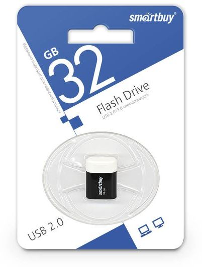 USB 2.0 Smartbuy 32GB LARA Black (SB32GBLARA-K)