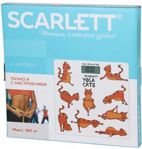 Весы напольные Scarlett SC-BS33E077 Yoga cats