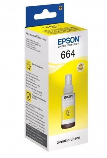 Картридж Epson C13T66444A L100 Yellow (ёмкость с чернилами 70мл) (C13T66444А)