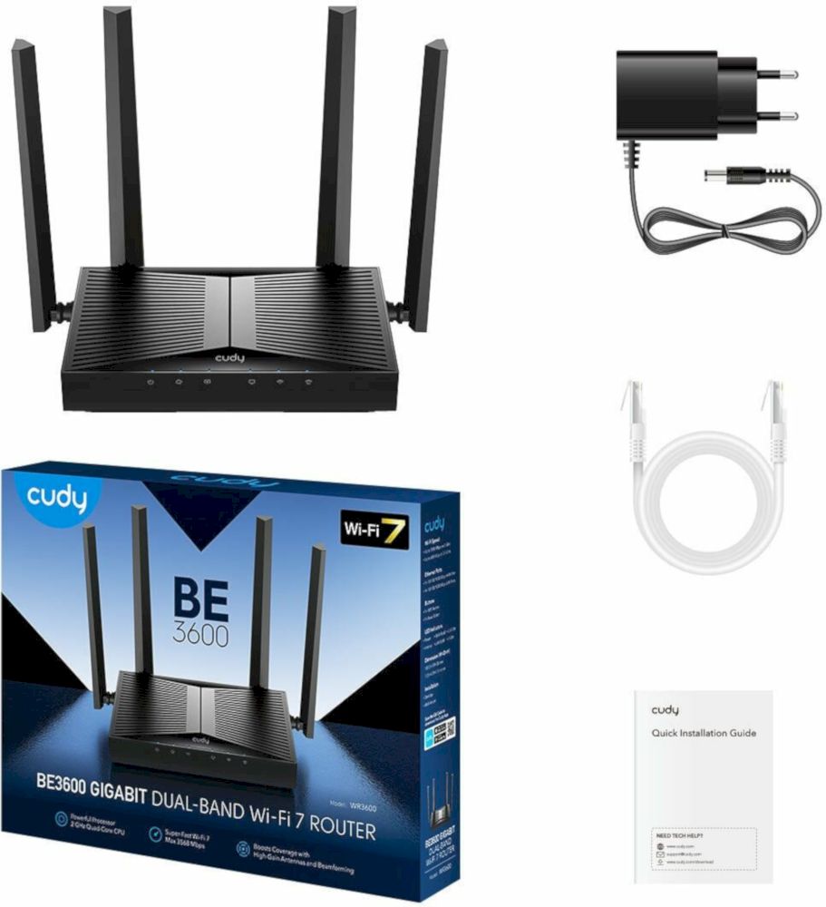 WI-FI роутер CUDY WR3600 (BE3600)