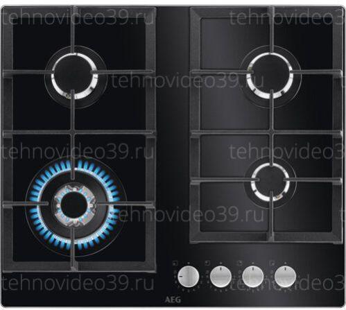 Газовая варочная поверхность AEG HKB 64453NB черный купить по низкой цене в интернет-магазине ТехноВидео
