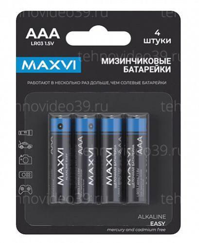 Батарейки Maxvi MBLR03ES4, EASY, AAA, alkaline, по 4 шт. купить по низкой цене в интернет-магазине ТехноВидео