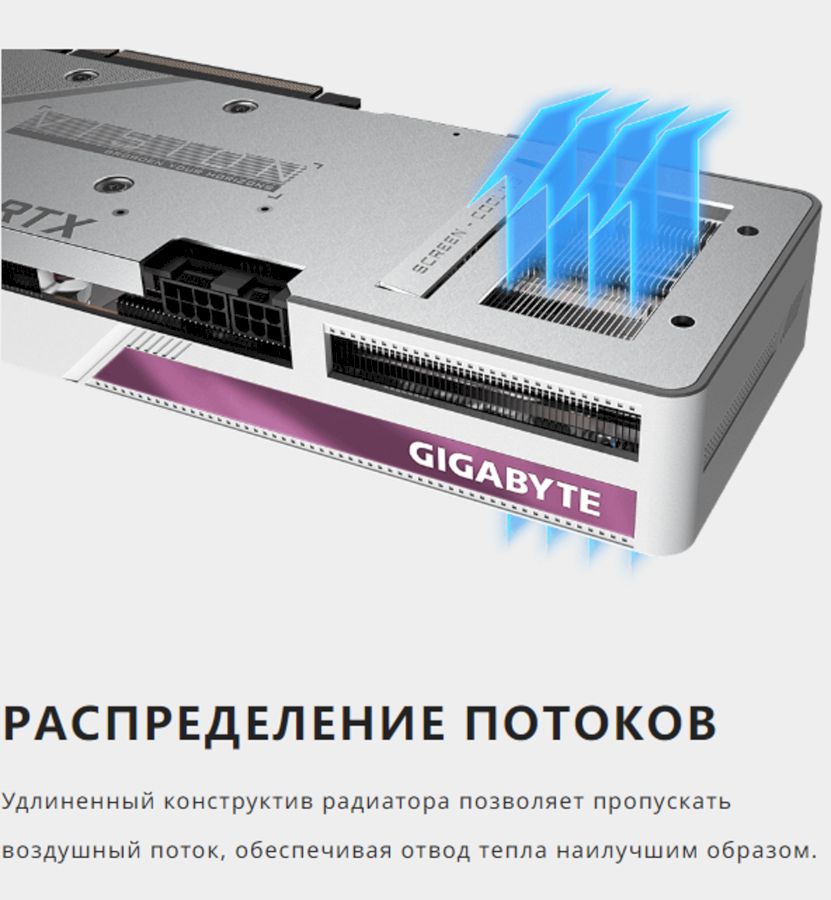 Видеокарта Gigabyte GeForce RTX3060Ti VISION OC series (GA104-200-A1/ 8nm) (1755/14000) GDDR6 8192Mb