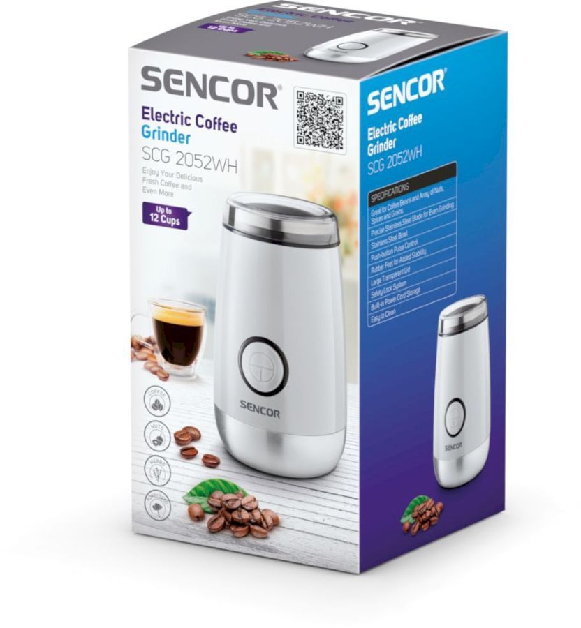 Кофемолка Sencor SCG 2052WH белый