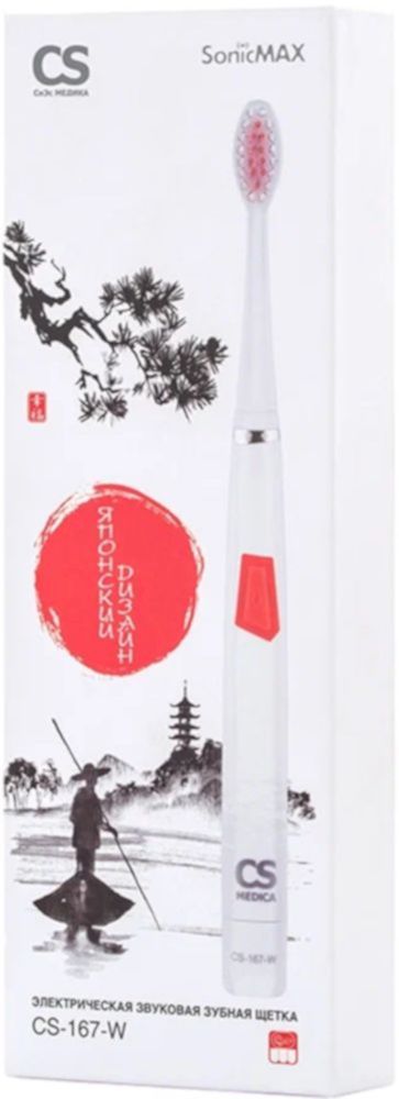 Зубная щетка CS Medica электрическая звуковая SonicMax CS-167-W (белая)