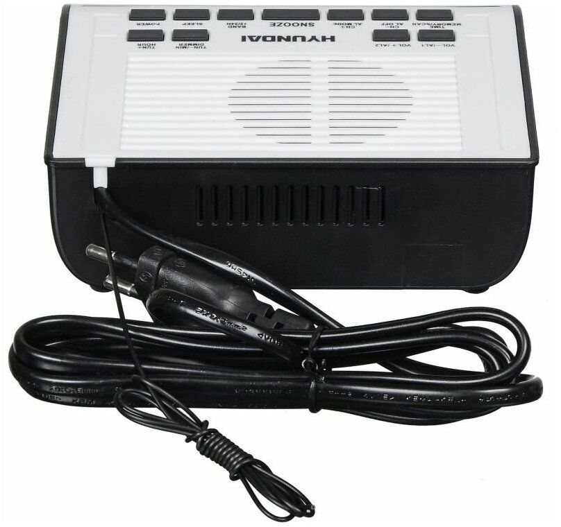 Радиочасы Hyundai H-RCL100 белый LED