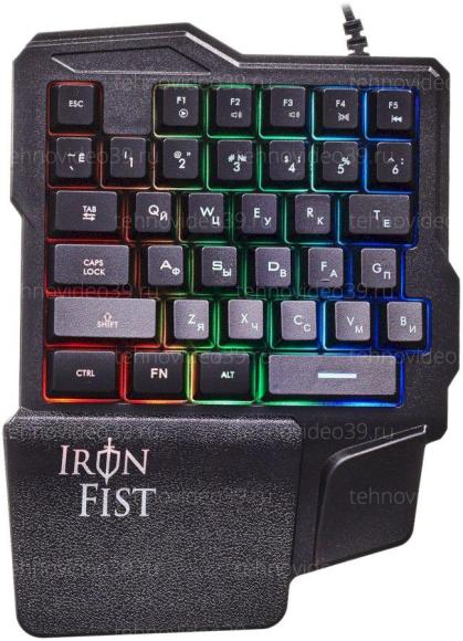 Игровая клавиатура Оклик 701G IRON FIST черный USB for gamer LED купить по низкой цене в интернет-магазине ТехноВидео