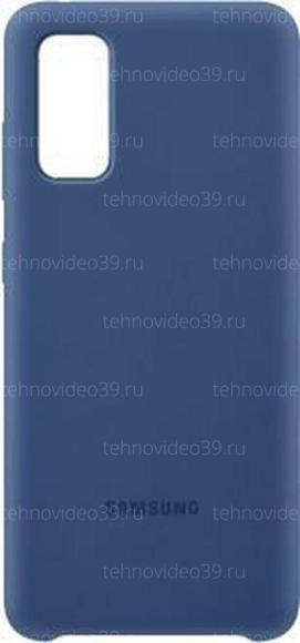 Чехол-накладка для Samsung Galaxy A51, силикон/бархат, темно-синий купить по низкой цене в интернет-магазине ТехноВидео