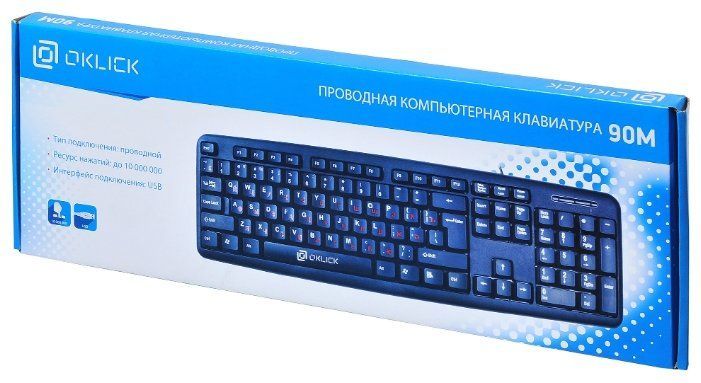 Клавиатура Оклик 90M черный USB