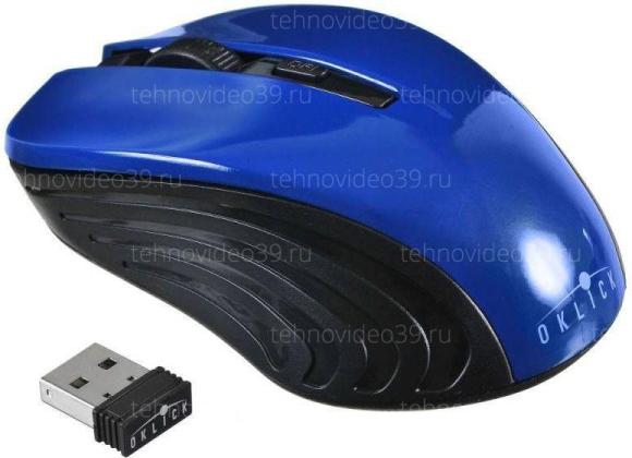 Мышь Оклик 545MW черный/синий оптическая (1600dpi) беспроводная USB (3but) купить по низкой цене в интернет-магазине ТехноВидео