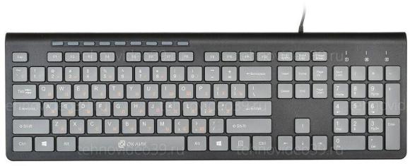 Клавиатура Оклик 480M черный/серый USB slim Multimedia купить по низкой цене в интернет-магазине ТехноВидео