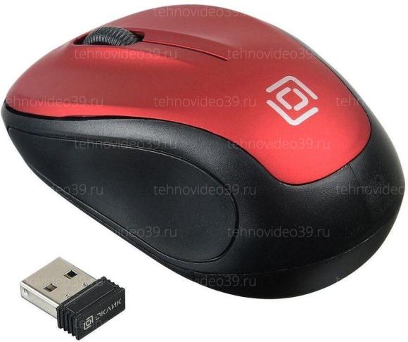 Мышь Оклик 665MW черный/красный оптическая (1000dpi) беспроводная USB (3but) купить по низкой цене в интернет-магазине ТехноВидео