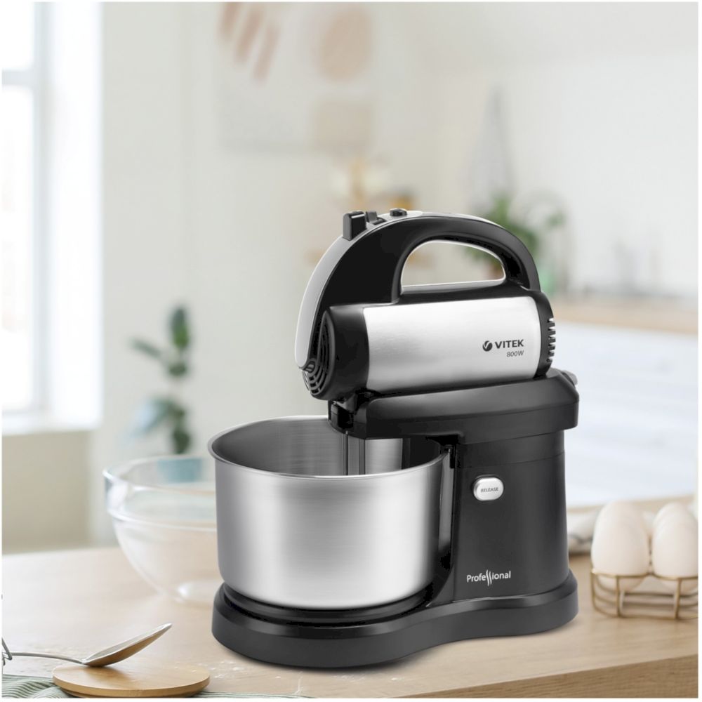 Миксер Vitek VT-1418 черный/стальной